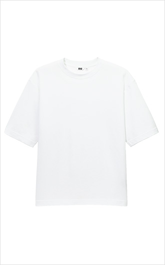 エアリズムコットンオーバーサイズTシャツ（5分袖）正面